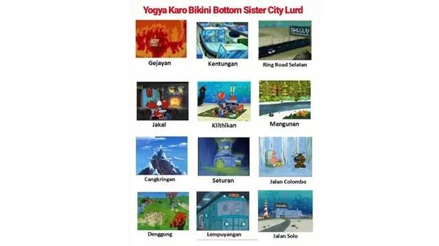 Penampakan Bikini Bottom Di Kartun Spongebob Versi Kota Di Indonesia Mirip Enggak Citizen