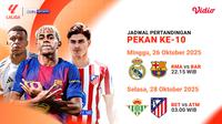 Jadwal LaLiga pekan ke-10 siaran langsung eksklusif di Vidio. (dok. vidio.com)
