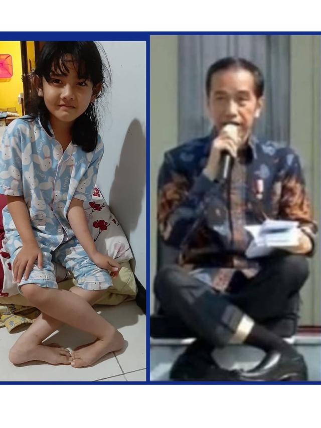 6 Potret Challenge Gaya Duduk Silang Kaki Jokowi yang Sedang Viral