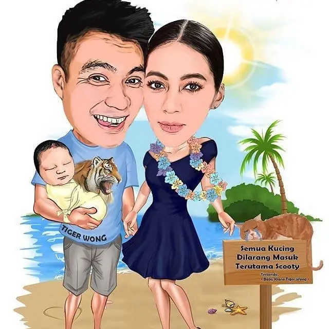 Dicintai Penggemar, Ini 5 Potret Lukisan Unik Keluarga Baim Wong
