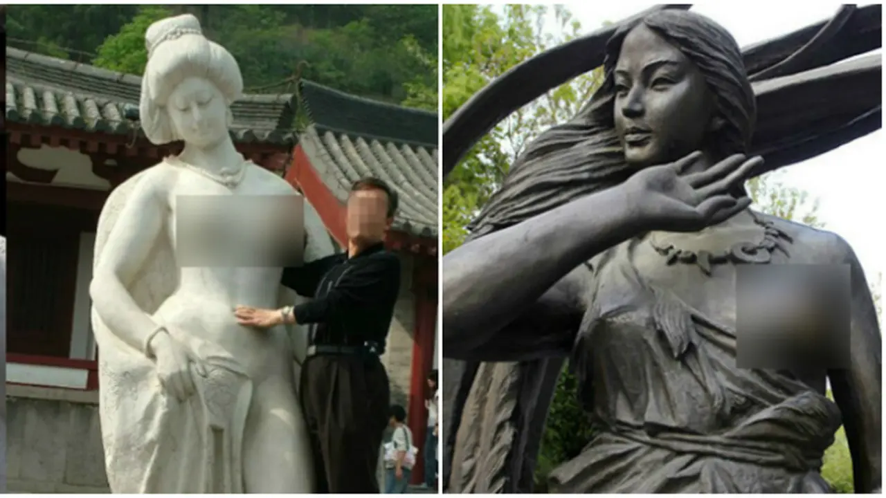 Patung Yang Guifei dan istri Yu yang Agung