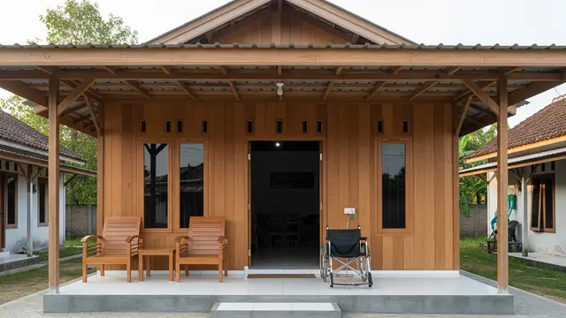 7 Model Rumah Sederhana Rp50 Juta untuk Lansia dengan Pintu Lebar yang Mudah Dilalui Kursi Roda
