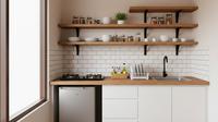 Desain Dapur Kecil di Rumah Subsidi. Gemini