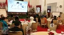 Suasana peringatan KAA 2017 di Istana Negara, Jakarta, Selasa (18/4). Jokowi menyebut Indonesia sebagai referensi untuk mengelola keberagaman dalam bernegara. (Liputan6.com/Angga Yuniar)