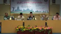 Guru Besar UIN Makassar Prof DR. M Qasim Mathar menyarankan MUI Jakarta Pusat sempurnakan kepengurusannya demi menguatkan persatuan umat Islam di tanah air (Liputan6.com/ Eka Hakim)