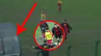 Video selebrasi gol sepak bola yang diganjar kartu merah karena memecahkan penutup plastik bangku pemain.