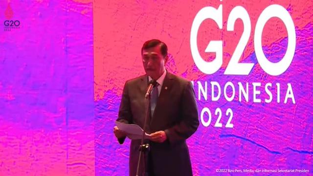 Menko Luhut dalam laporan uji dinamis Kereta Cepat Jakarta-Bandung secara virtual selepas KTT G20 Bali, Rabu (16/11/2022).