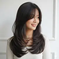 Model Rambut Wanita Korea Panjang Lurus. Foto: Gemini