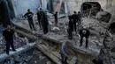 Sebelumnya pada hari Kamis (9/11) lalu, Kementerian Kesehatan Palestina mengatakan bahwa 14 orang tewas dalam operasi Israel di Kota Jenin. Ini merupakan jumlah korban tewas tertinggi di Tepi Barat akibat satu serangan, setidaknya sejak tahun 2005, menurut catatan PBB. (AP Photo/Majdi Mohammed)