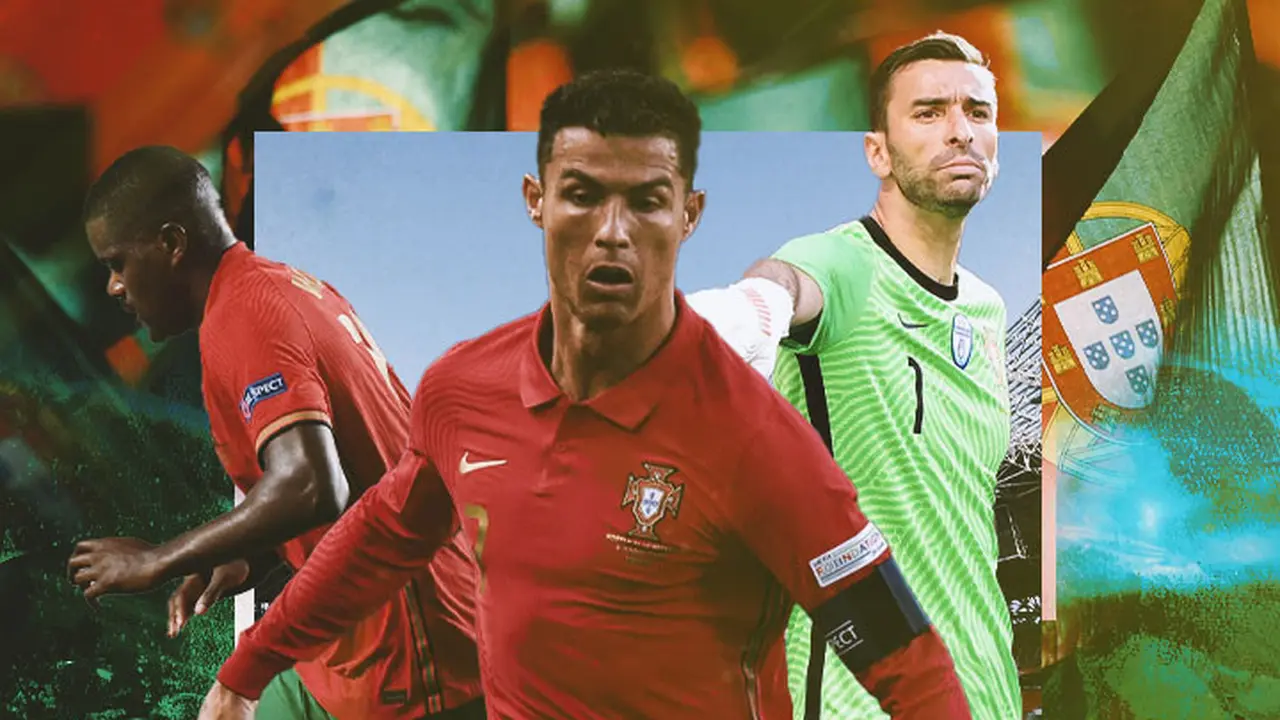 Portugal - William Carvalho, Cristiano Ronaldo, Rui Patricio
