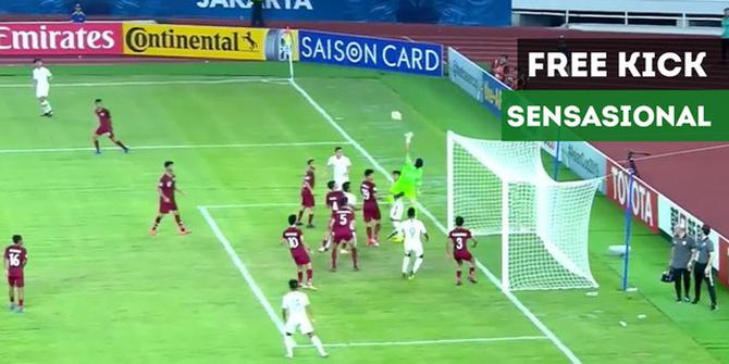 VIDEO: 3 Gol Free Kick Sensasional Timnas Indonesia U-19 ke Gawang Qatar