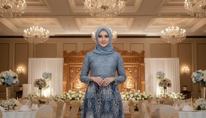 7 Model Gamis Batik Brokat 2026 yang Lagi Tren, Elegan untuk Acara Resmi Maupun Kondangan (Foto: Gemini AI)