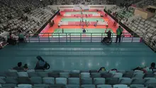 Tribun untuk penonton Wheelchairs di Istora Senayan, Jakarta (27/6/2018). Panitia Test Event menyediakan tempat dan jalur khusus untuk penonton yang menggunakan kursi roda selama Test Event Asian Games 2018. (Bola.com/Nick Hanoatubun)