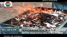 Sebanyak 464 ribu lebih batang rokok ilegal senilai Rp. 330 juta lebih, dimusnahkan petugas Bea Cukai Banyuwangi, Jawa Timur. Rokok-rokok ilegal tersebut merupakan hasil penindakan sejak bulan Januari hingga Agustus 2019 di berbagai kecamatan di Bany...