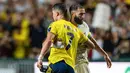 Karim Benzema baru saja menyelesaikan kepindahan sensasional ke Al-Hilal. Ia meninggalkan Al-Ittihad setelah hubungannya dengan klub benar-benar hancur. (AFP/Wun Suen)