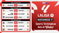 Jadwal dan Live Streaming Liga Spanyol 2024/2025 Matchweek 17 di Vidio.com. (sumber: doc.vidio.com)