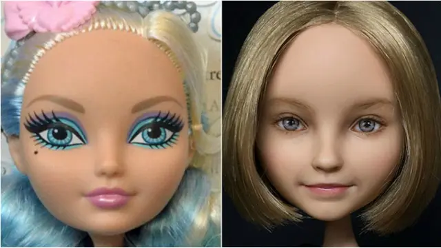 Setelah modifikasi, boneka-boneka Barbie ini berubah menjadi lebih cantik dan terlihat jauh berbeda dari bentuk aslinya.