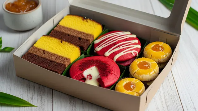 Kreasi Jajanan Pasar dalam Kemasan Kotak Kecil Karton