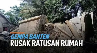 BPBD lebak rilis data kerusakan akibat gempa bumi berkekuatan magnitudo 6,6 yang terjadi Jumat (14/1) lalu. Lebih dari 200 rumah rusak akibat diguncang gempa.