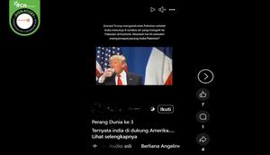 Gambar tangkapan layar&nbsp;video yang diklaim Presiden Amerika Serikat (AS) Donald Trump mengolok-olok Pakistan. (sumber: Facebook)