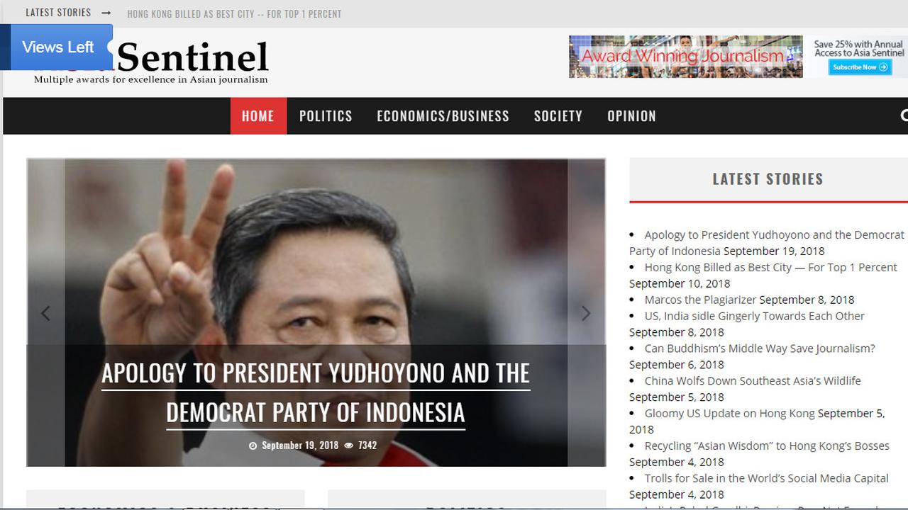 5 Fakta Tentang Asia Sentinel, Media yang Bikin Geram SBY