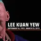 Mantan Perdana Menteri Lee Kuan Yew meninggal pada Senin dini hari, pukul 03.13 waktu setempat.