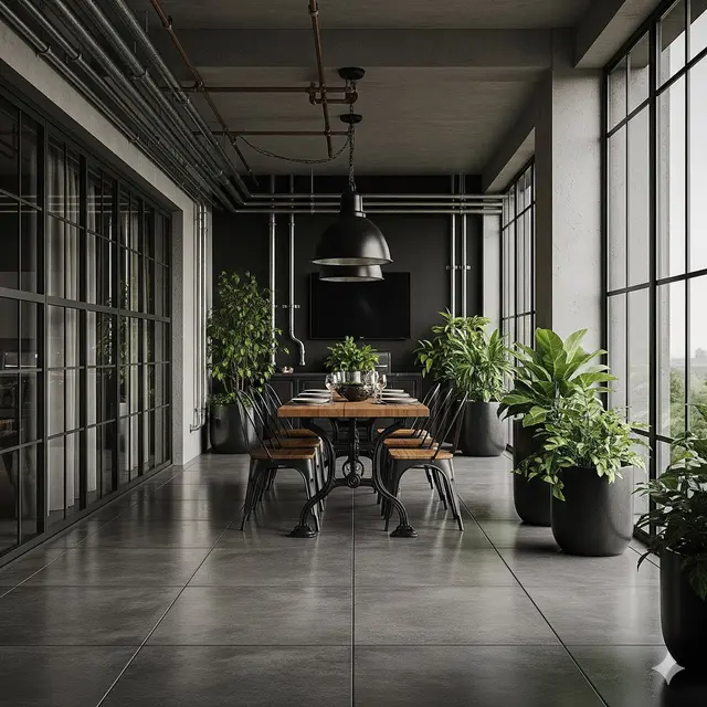 Teras Rumah Bergaya Industrial