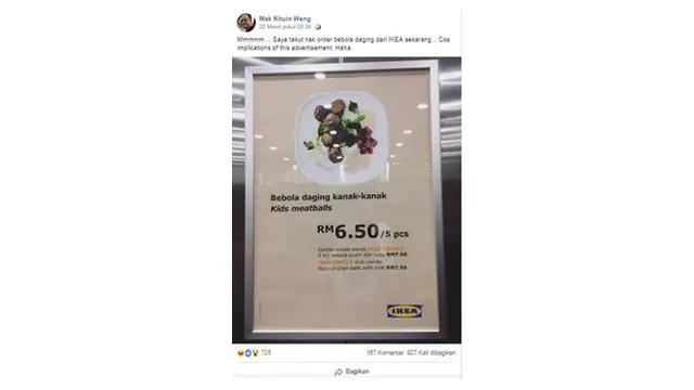Tulisan Iklan Makanan Daging Ini Bikin Netizen Justru Kaget