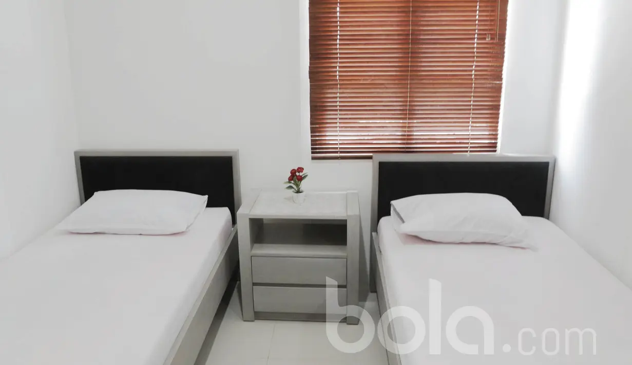 Suasana kamar di wisma Atlet di Kemayoran. Terdapat 7.426 unit yang tersebar di 10 menara. (Bola.com/M Iqbal Ichsan)