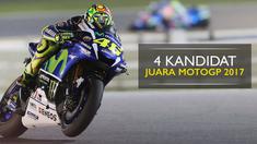 Berita video motion grafis tentang prediksi 4 kandidat juara dunia MotoGP 2017.