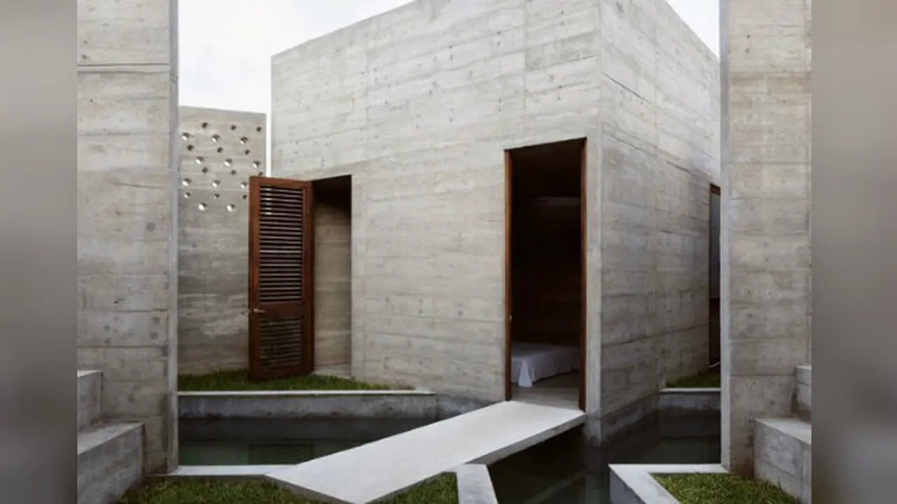 Keren, rumah liburan modern ini mengadaptasi rancangan suku Aztec.