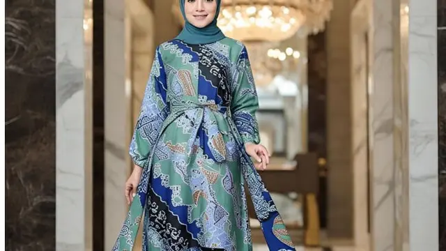 Ilustrasi Baju Batik Syar'i (Sumber Gambar: Meta AI)