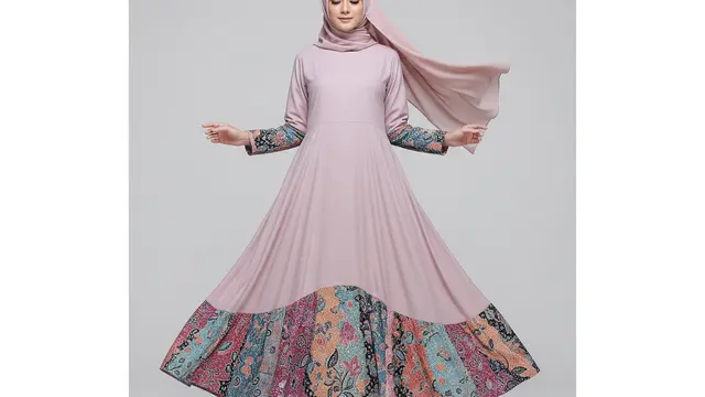 Gamis Batik Umbrella Bergaya Minimalis