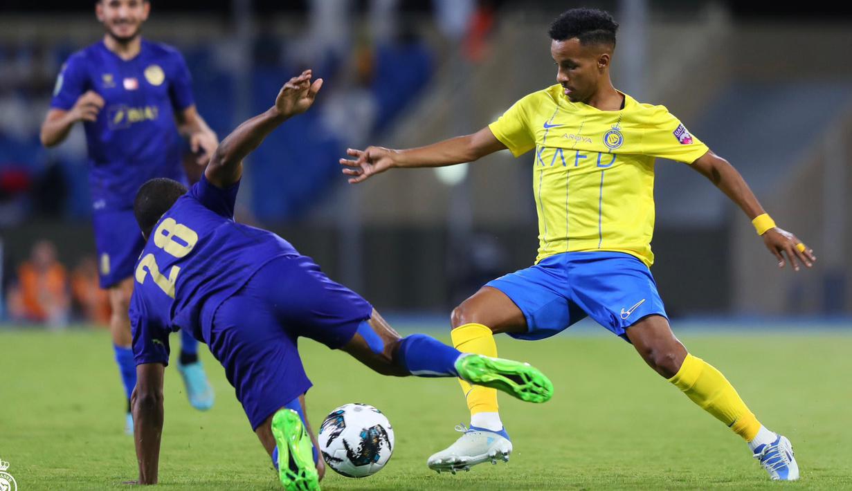 Al Nassr pun sangat mendominasi jalannya pertandingan. Bahkan, klub berjuluk Al Alamy itu mencatatkan penguasaan bola mencapai 75 persen. (twitter/al nassr)