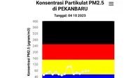 Situasi pencemaran udara di Pekanbaru karena kabut asap kebakaran lahan berada di level kuning atau tidak sehat. (Liputan6.com/M Syukur)