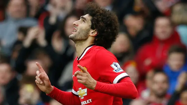 Gelandang Manchester United Marouane Fellaini 