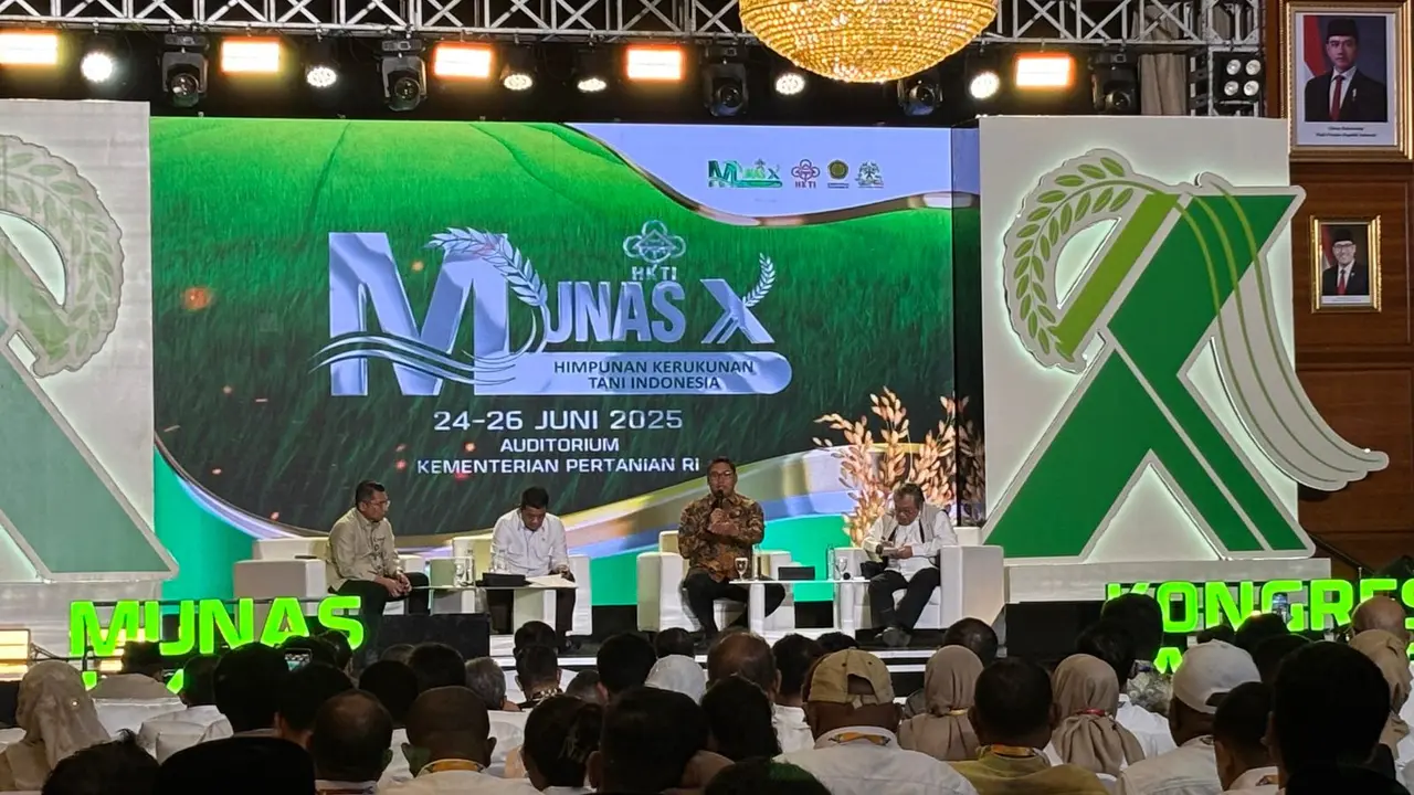 Sarasehan Musyawarah Nasional X HKTI dan Kongres Tani Indonesia, di Kementerian Pertanian. (Foto: Liputan6.com/Tira Santia)
