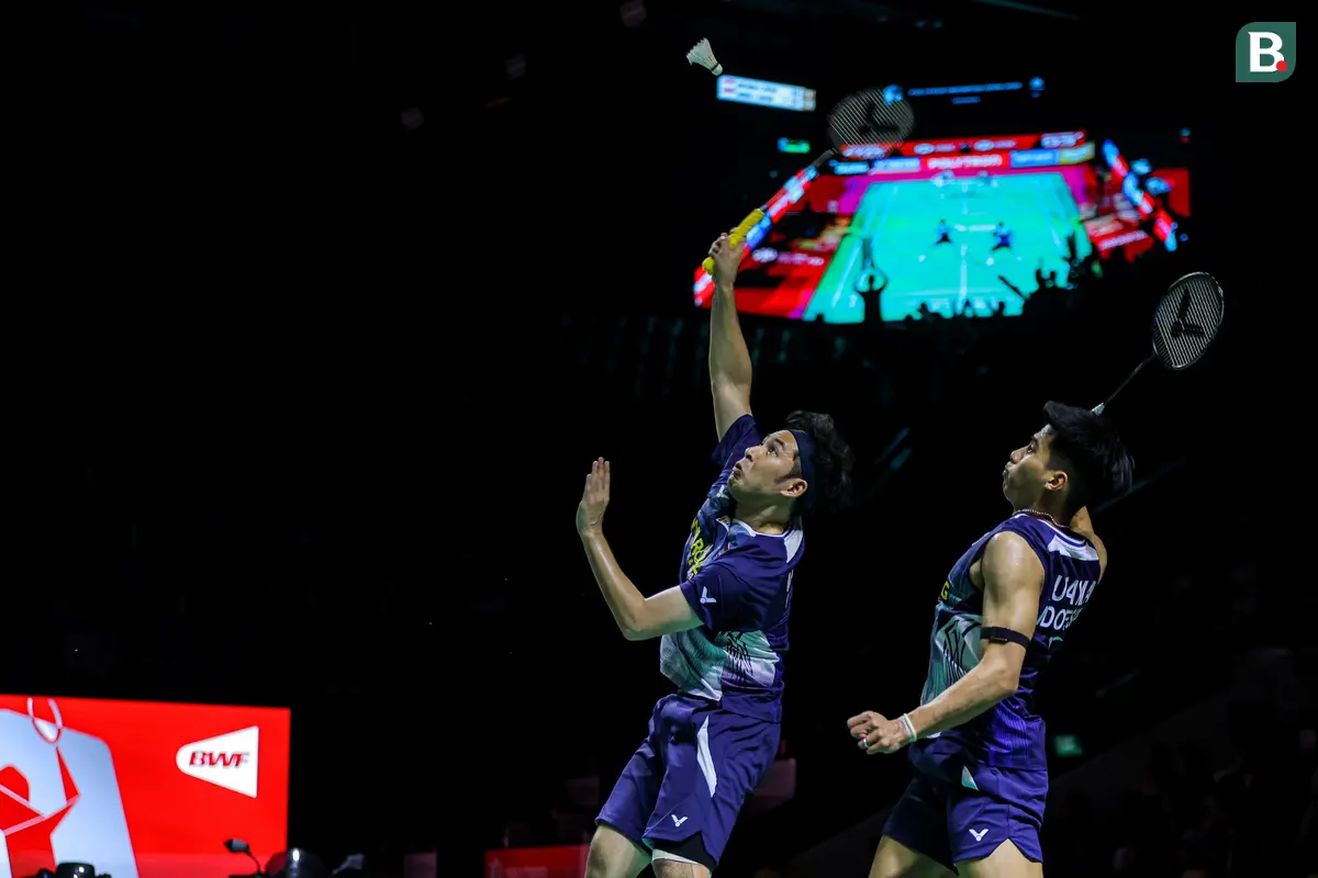 Foto: Raymond/Joaquin Wakili Ganda Putra Indonesia di Final Indonesia Open setelah Tumbangkan Sabar/Reza