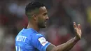 Striker Arsenal, Theo Walcott, merayakan gol yang dicetaknya ke gawang Benfica  pada laga Emirates Cup di Stadion Emirates, London, Sabtu (29/7/2017). Arsenal menang 5-2 atas Benfica). (AP/John Walton) 