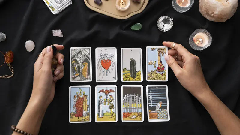 illustrasi membaca tarot