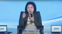 Wakil Ketua Dewan Ekonomi Nasional (DEN) Mari Elka Pangestu di JS Luwansa, Jakarta, Kamis (16/10/2025).
