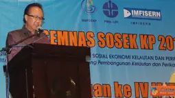 Citizen6, Jakarta: Menteri Kelautan dan Perikanan, Sharif C. Sutardjo memberikan pengarahan pada Semnas Sosek KP 2012 dan Pertemuan Dua Tahunan Keempat (Ke-IV) IMFISERN, Rabu (19/9) di Hotel Bidakara, Jakarta. (Pengirim: Efrimal Bahri)