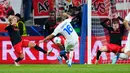 Gol tersebut sudah cukup bagi Inter untuk membawa pulang tiga poin dari Salzburg. (AP Photo/Petr David Josek)