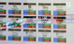 Layar pergerakan Indeks Harga Saham Gabungan (IHSG) di BEI, Jakarta, Rabu (16/5). Sejak pagi IHSG terjebak di zona merah. (Liputan6.com/Angga Yuniar)