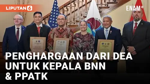 VIDEO: Bangga! Kepala BNN dan PPATK Terima Penghargaan dari Badan Narkotika AS