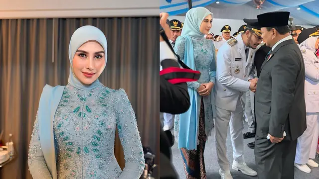 Tampilan Syahnaz Saat Dampingi Jeje Govinda Dilantik Jadi Bupati Bandung Barat