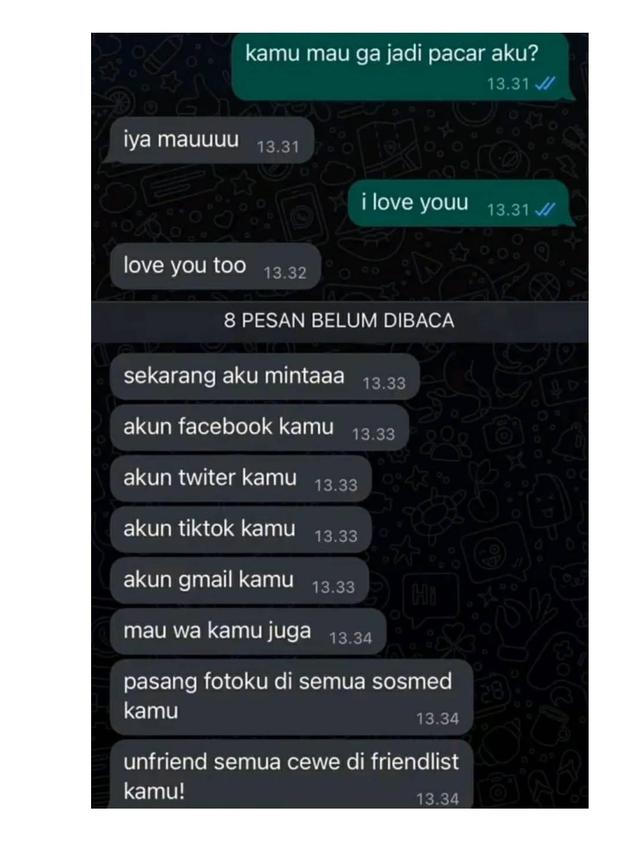 6 Chat Pacar Posesif Ini Bikin Elus Dada, Menguji Kesabaran