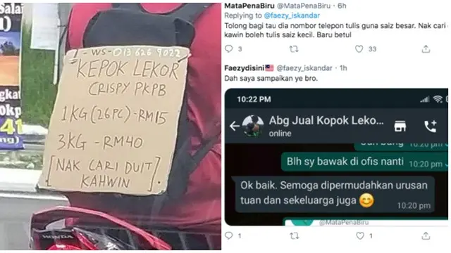 Viral Cara Unik Pria Jualan Kerupuk Buat Modal Menikah, Langsung Banjir Orderan