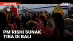 Perdana Menteri Inggris Rishi Sunak disambut tari pendet saat tiba di Bandara I Gusti Ngurah Rai hari Senin (14/11). Bersama sejumlah pemimpin negara lainnya Sunak akan hadiri acara puncak KTT G20 di Nusa Dua Bali.