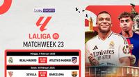Jadwal Siaran Langsung Liga Spanyol 2024/2025 Matchweek 23 di Vidio.com. (sumber: doc.vidio.com)